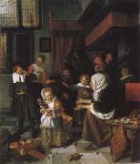Jan Steen Festival of the St. Nikolaus oil painting on canvas